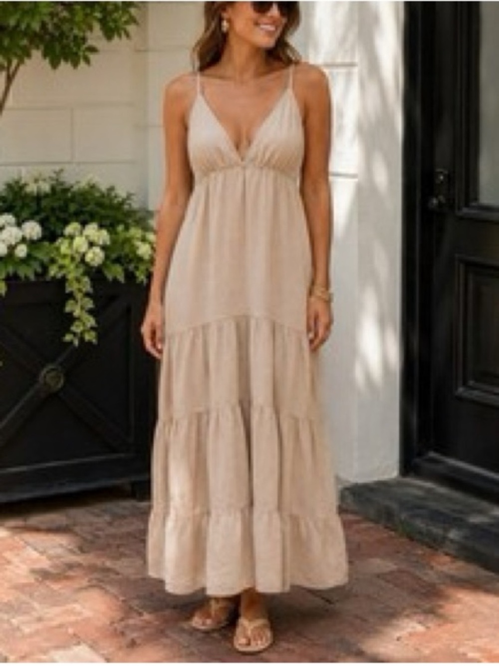 Sea Spice | 100% Peruvian Cotton Samantha Tiered Maxi Dress - Beachy Boho Summer
